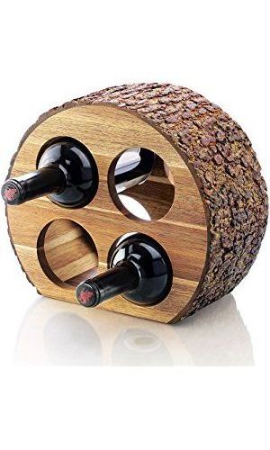 Modern Style Home Hotel Bar Counter Wooden Wine Rack Creative Wave Shape Table Top Wine Bottle Display Rack Wine Rack