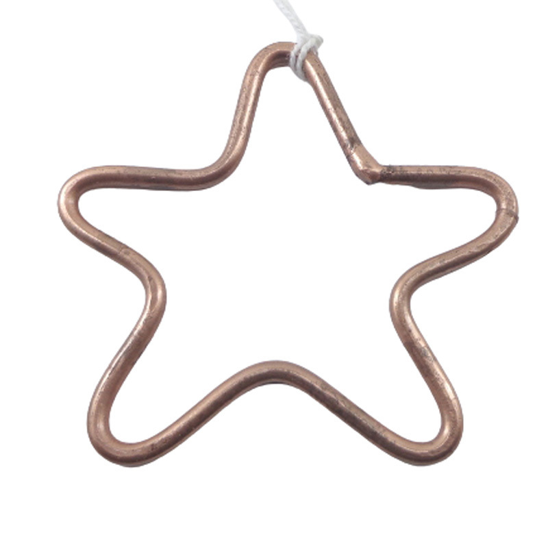 Home Decorative Metal Hanging Star Brass Plating Star Sculpture For Party & Christmas Decoration Handmade