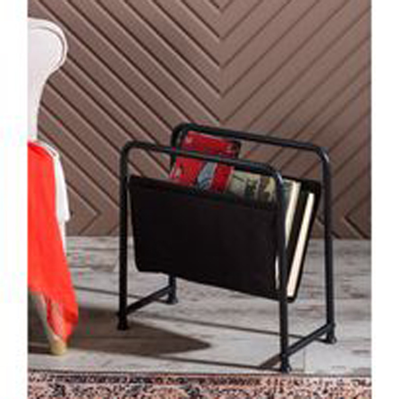 Luxurious Metal Magazine Rack Black Book Ends Decorative Accessories Hanging Book Cases Bench Hand Made