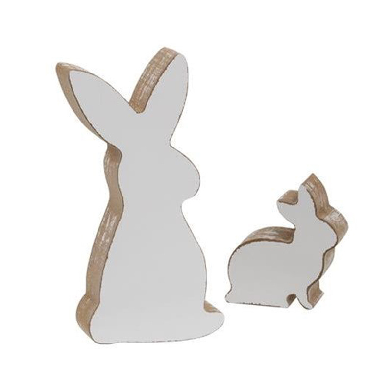 Hot Selling Easter Bunny Rabbit with Base Natural Wood Colour Standing Bunny is an Easter Decor theme that looks great displayed