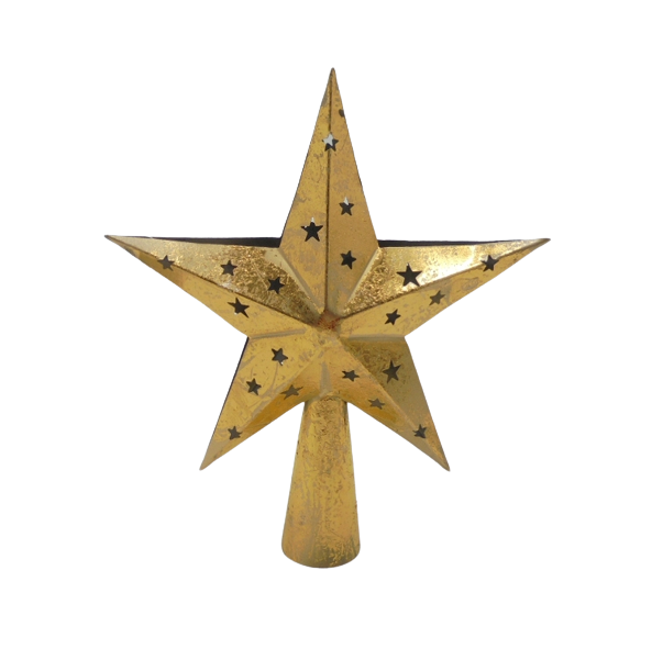 Handicrafts Decorative Iron Star W/Base Gold W/Gliter for Usage Christmas Decoration Customized Handmade Wholesale in bulk