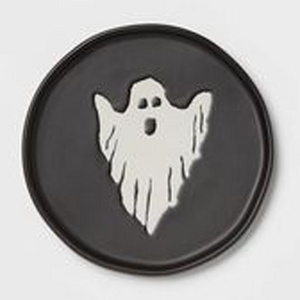 Credible Quality Hanging Round Shape Metal Wall Plate Ghost Black Halloween Party Decoration Sticker Witch Gifts Skeleton