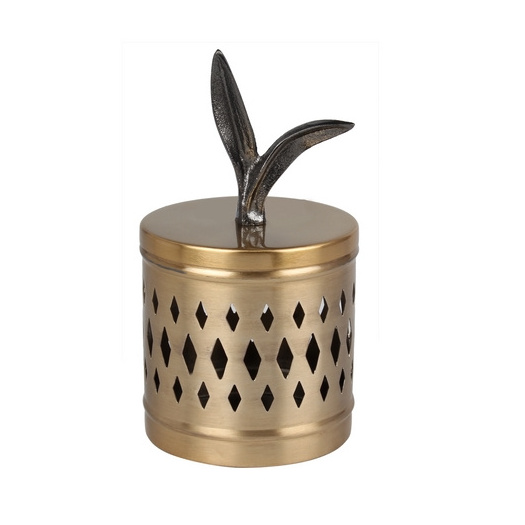 Candle Jar Iron Long Style Candle Votive With Wax lid Brass Wax pot Votive Reed vessels Luxury Iron box Aluminum copper