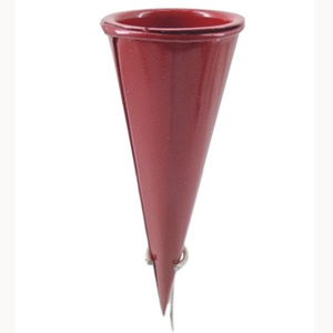 Luxury Iron Cone T-Light Holder Red Garden Hanging Tealight Stand Votive Christmas Wedding Decor Bulk Handicrafts