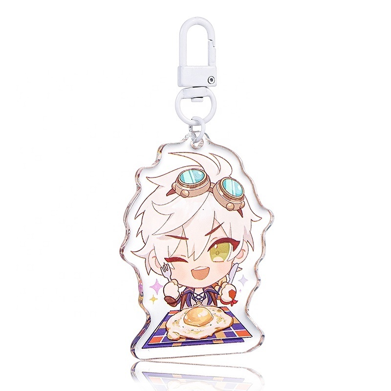 Paran Custom Plastic Clear Printed Acrylic Keychain Clear Logo Resin Acrylic Charm Keychain Anime Epoxy Acrylic Keychain