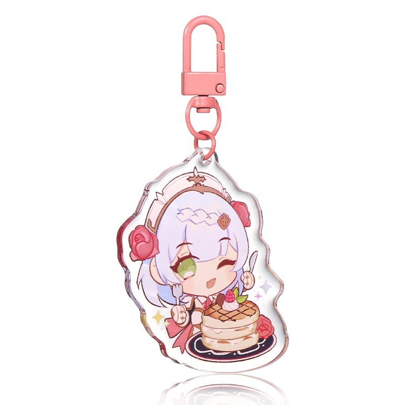 Paran Custom Plastic Clear Printed Acrylic Keychain Clear Logo Resin Acrylic Charm Keychain Anime Epoxy Acrylic Keychain