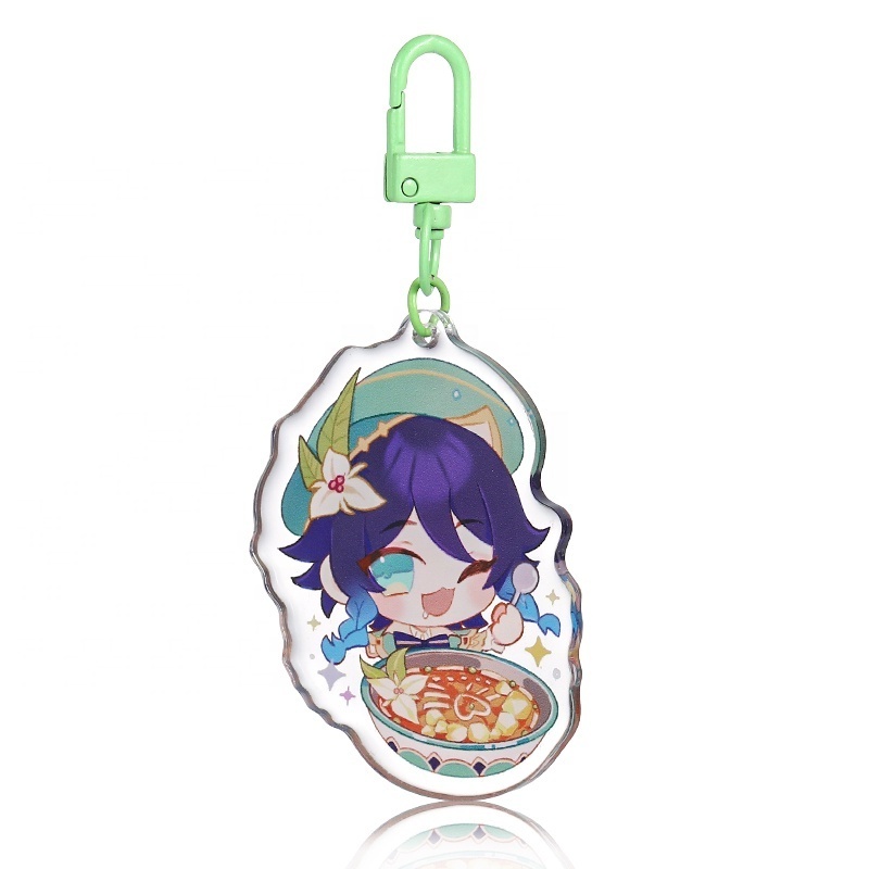 Paran Custom Plastic Clear Printed Acrylic Keychain Clear Logo Resin Acrylic Charm Keychain Anime Epoxy Acrylic Keychain