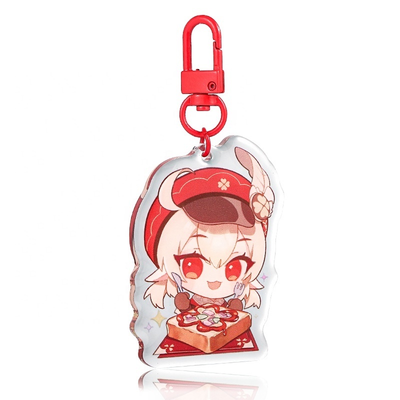 Paran Custom Plastic Clear Printed Acrylic Keychain Clear Logo Resin Acrylic Charm Keychain Anime Epoxy Acrylic Keychain