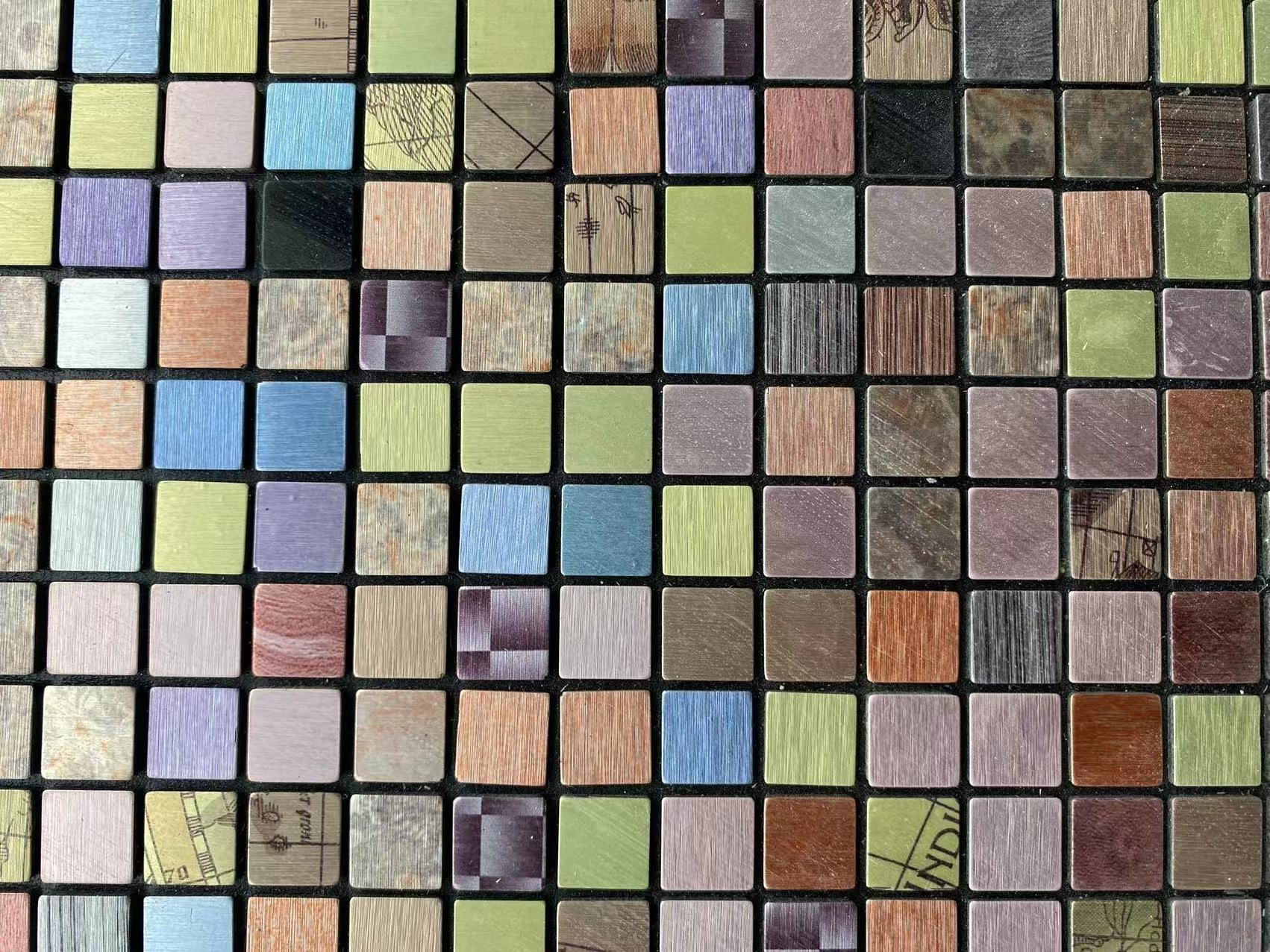 Foshan Parcos factory prices material tile self adhesive colorful peel and stick diamond mosaic tile for wall