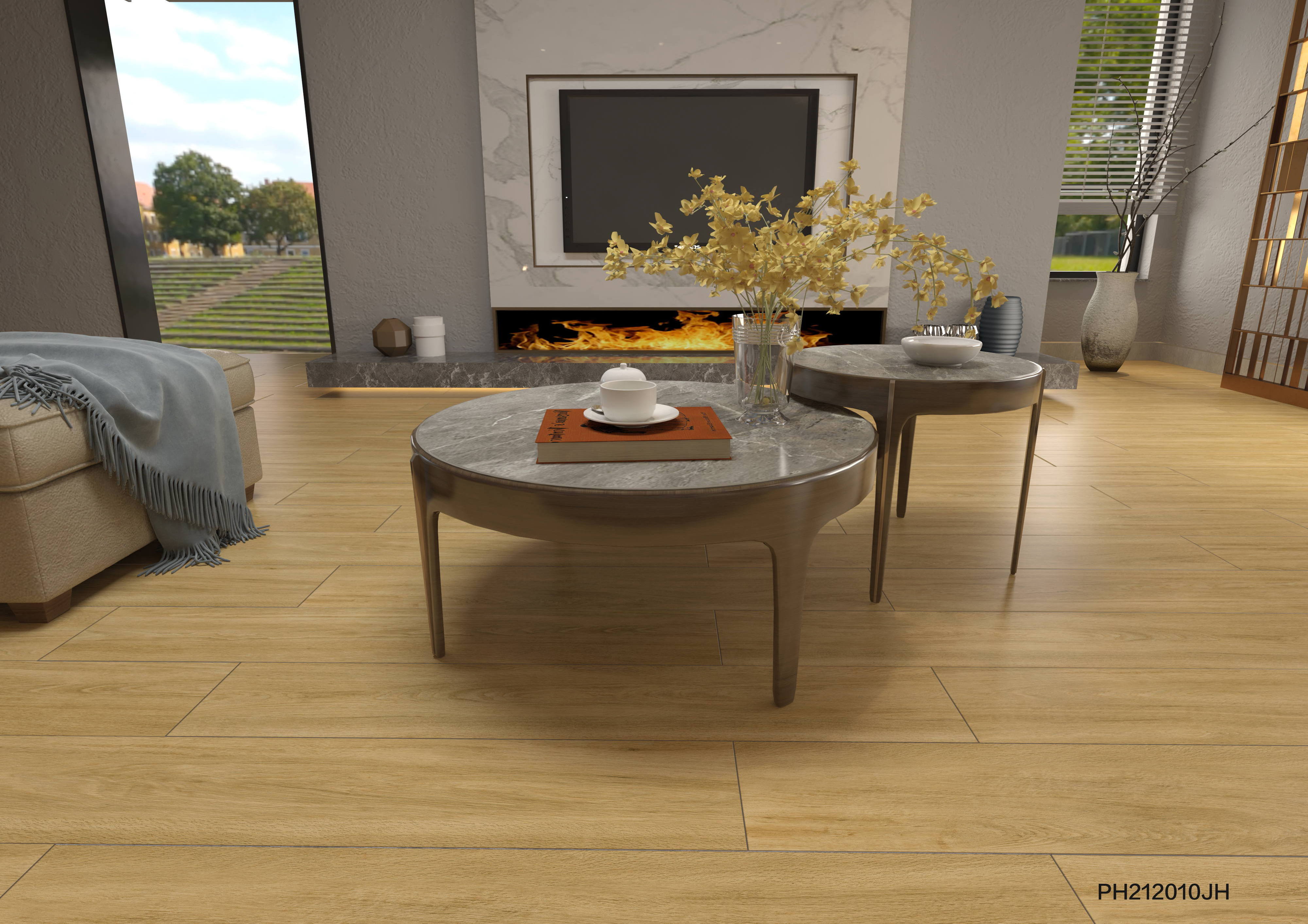 Raffo Matte Finish Porcelain Glazed Wood Look Kitchen Ceramic Tiles Floor