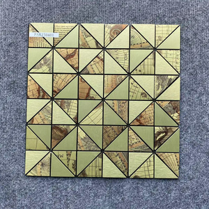 Foshan factory material tile in peel and stick mosaic tile for colorful peel and stick diamond self-adhesive mosaic