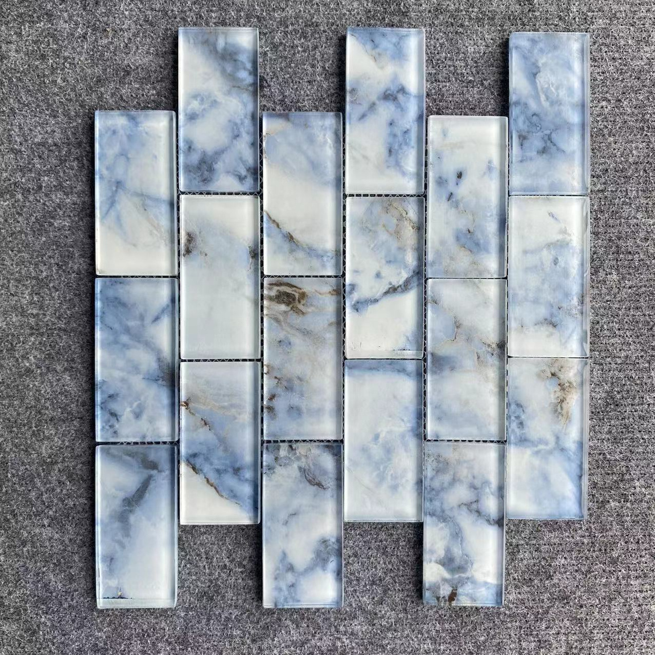 Backsplash Wall Tile Peel And Stick Crystal Glass Mosaic