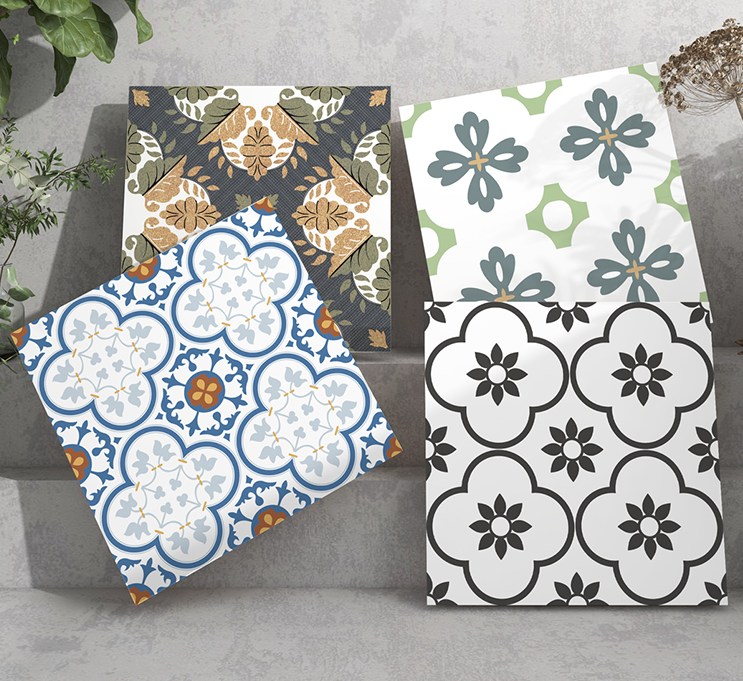 200x200 foshan Moroccan Design Flower Pattern Ceramic Decorative Tile for Wall and Floor