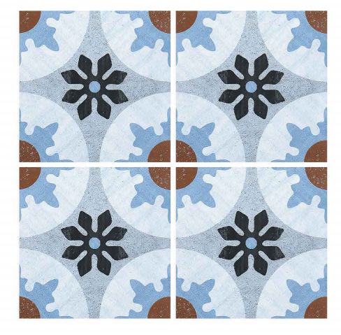 200x200 foshan Moroccan Design Flower Pattern Ceramic Decorative Tile for Wall and Floor