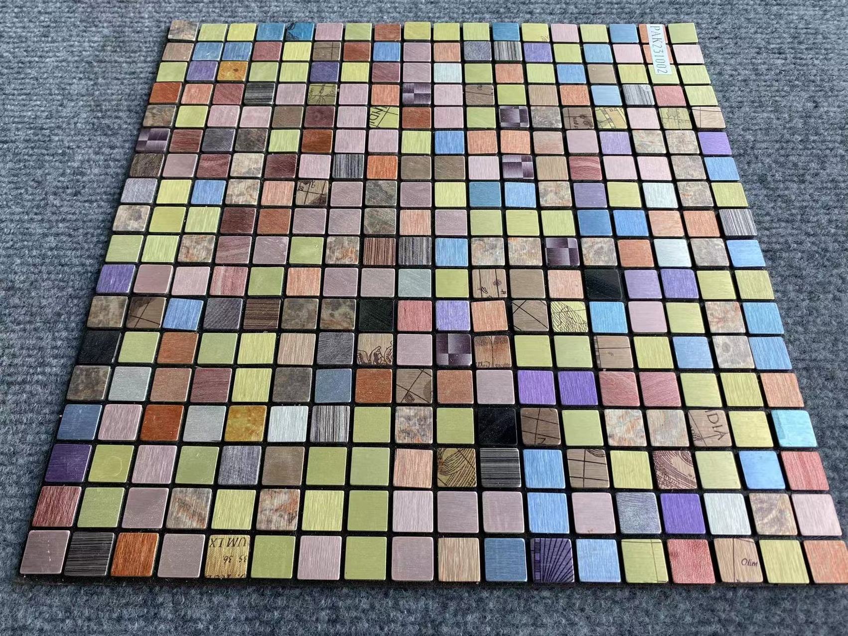 Foshan Parcos factory prices material tile self adhesive colorful peel and stick diamond mosaic tile for wall