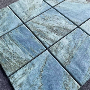 Factory Oem Wholesale Porcelain Ceramic Mosaic Green Natural Stone Marble Look Bali Sukabumi Swimming Pool Tiles