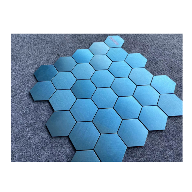 Self Adhesive Aluminum Mosaic Peel and Stick Metal Tiles 3D Wall Sticker Panel Backsplash for Kitchen & Bathroom