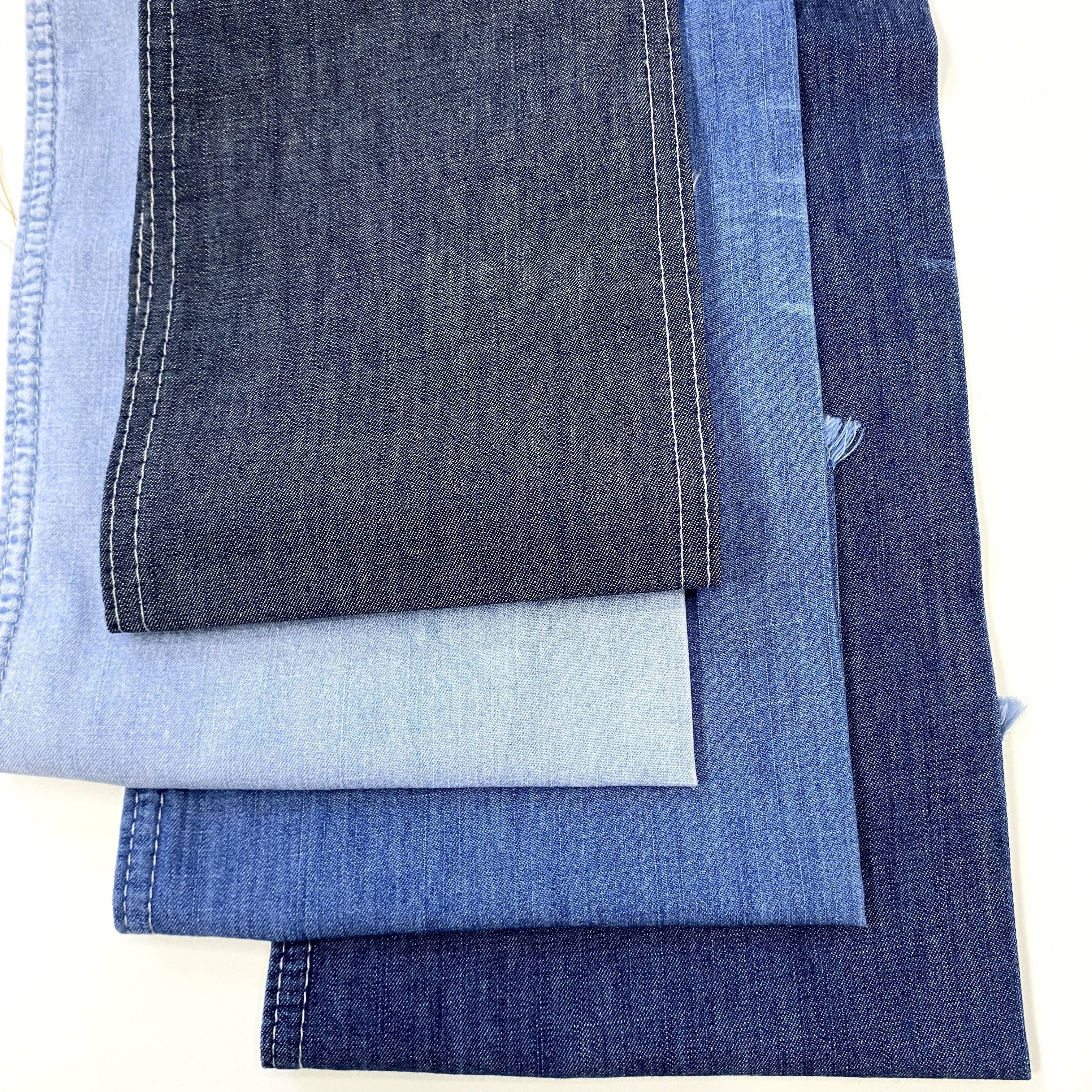 Wholesale Bamboo Yarn Cotton Polyester Viscose Denim Fabric