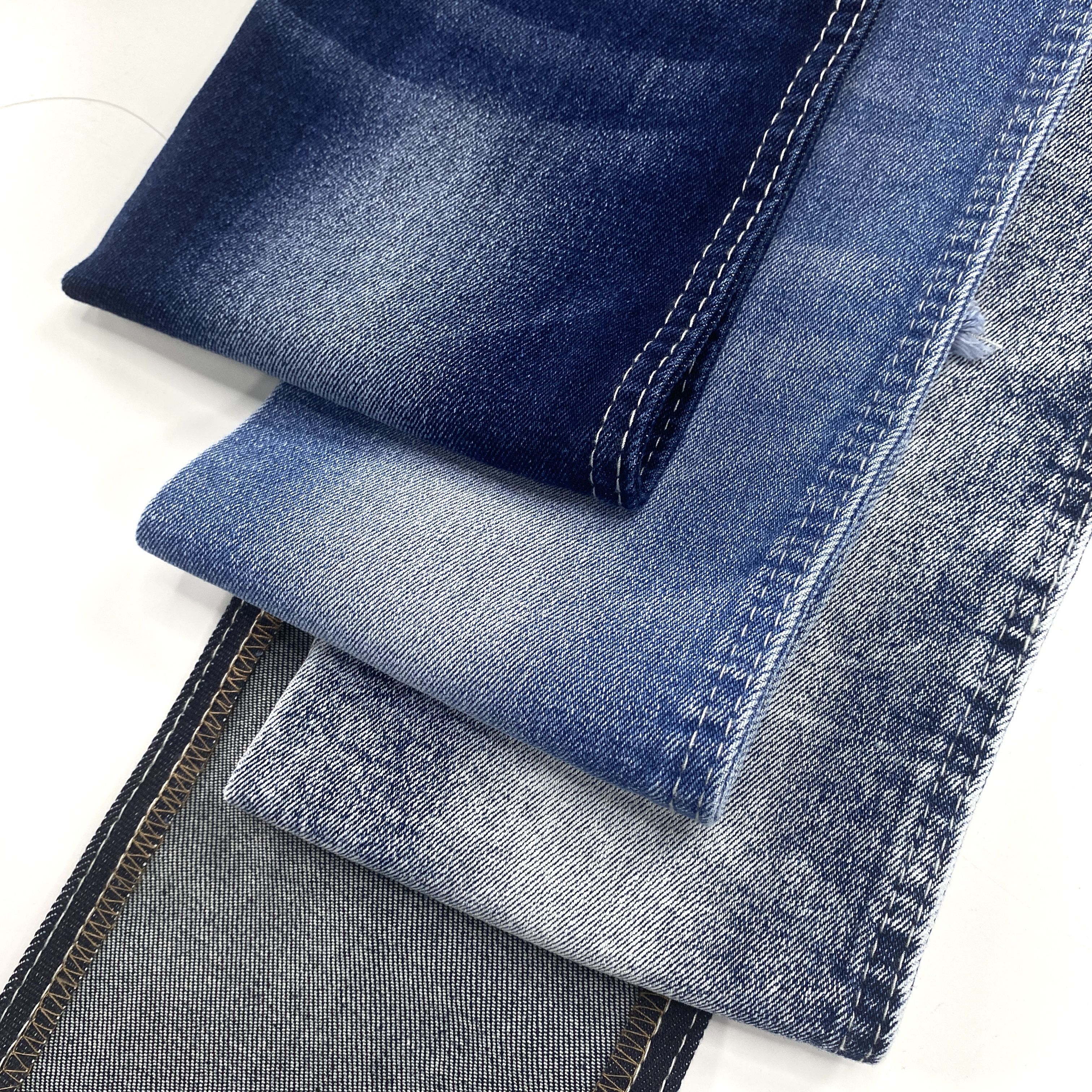 Cotton Denim Indigo Dyed Woven Fabric washed raw denim jean cloth fabrics