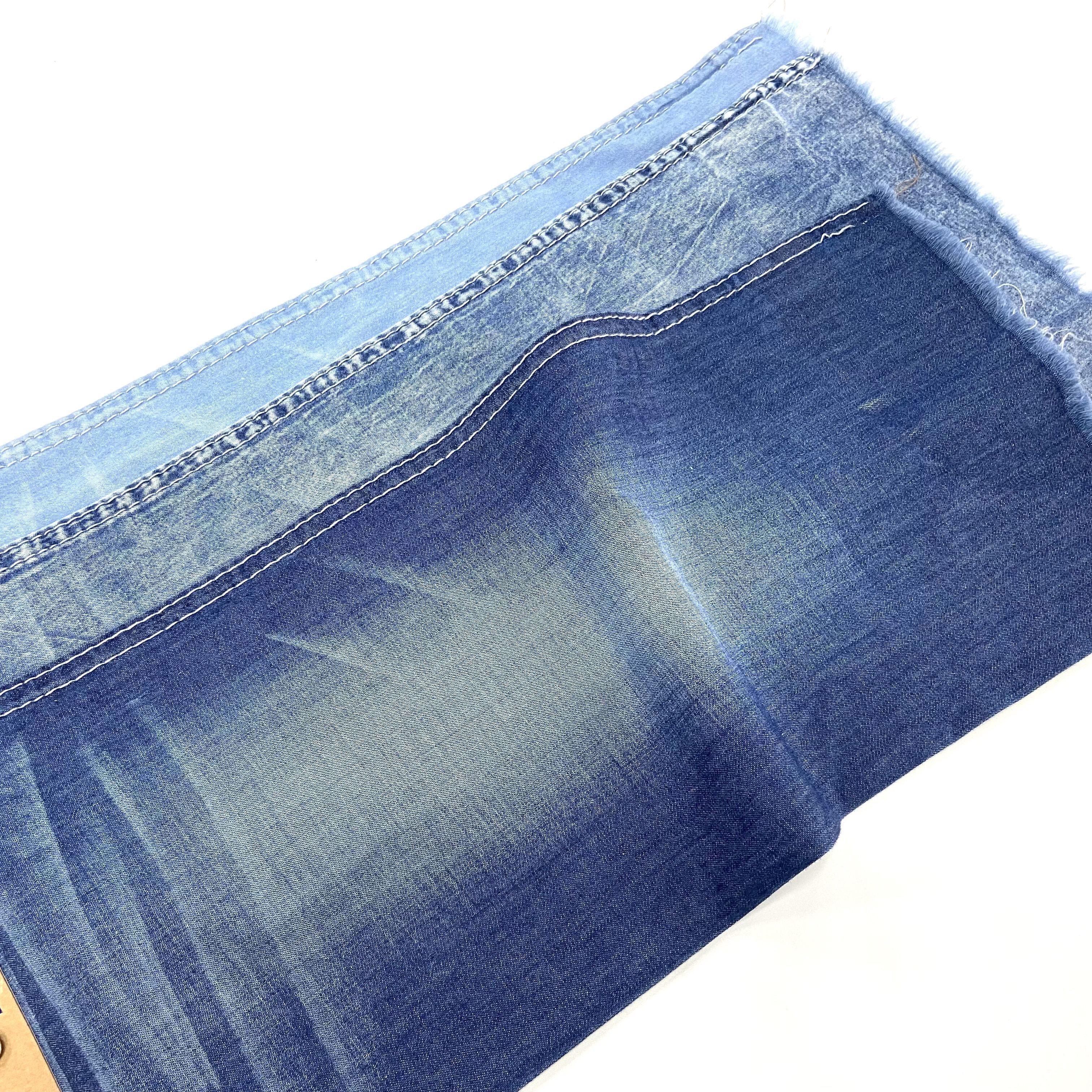 wholesale certified natural dye organic cotton jersey denim fabric 100 cotton 4-5 oz light weight denim fabric