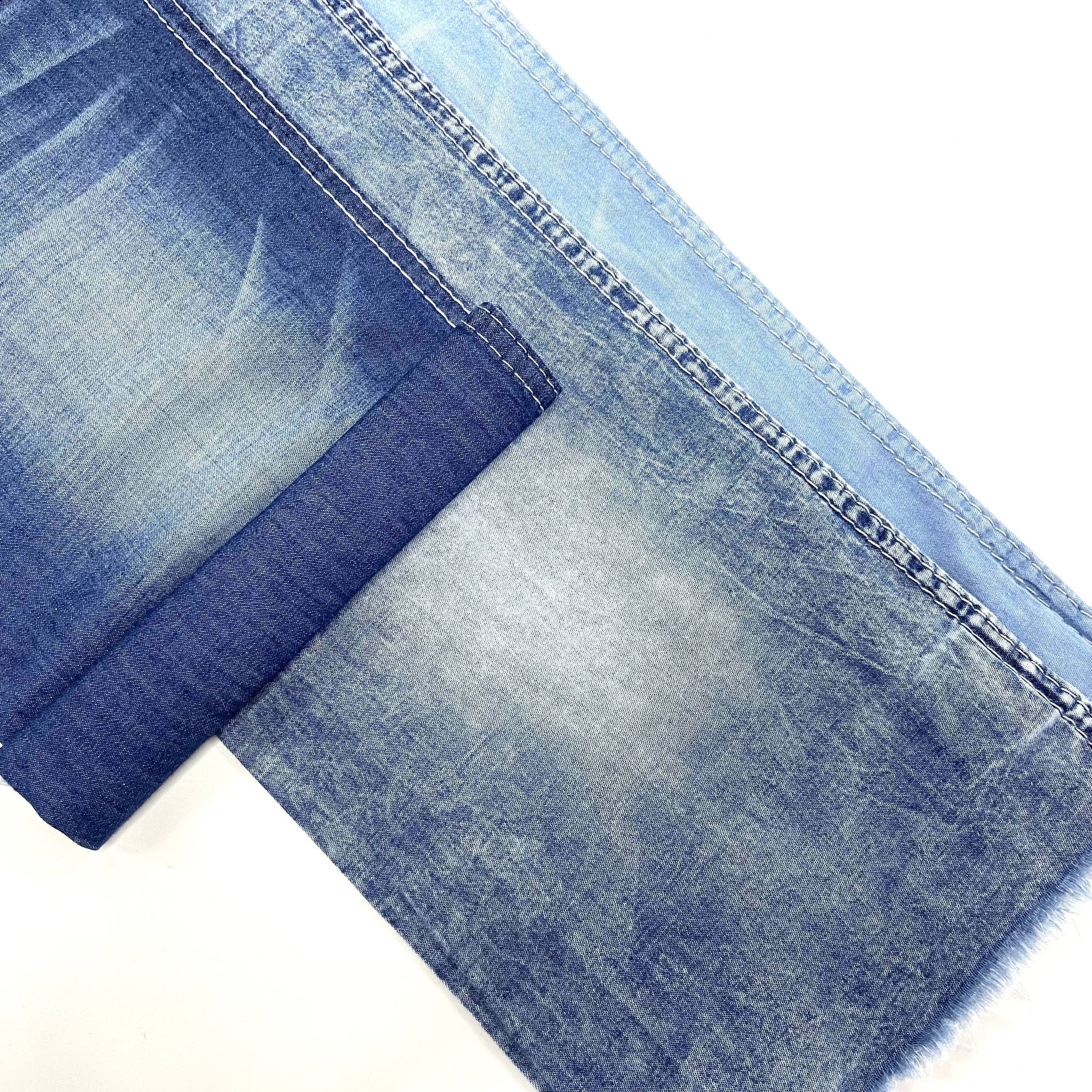 wholesale certified natural dye organic cotton jersey denim fabric 100 cotton 4-5 oz light weight denim fabric