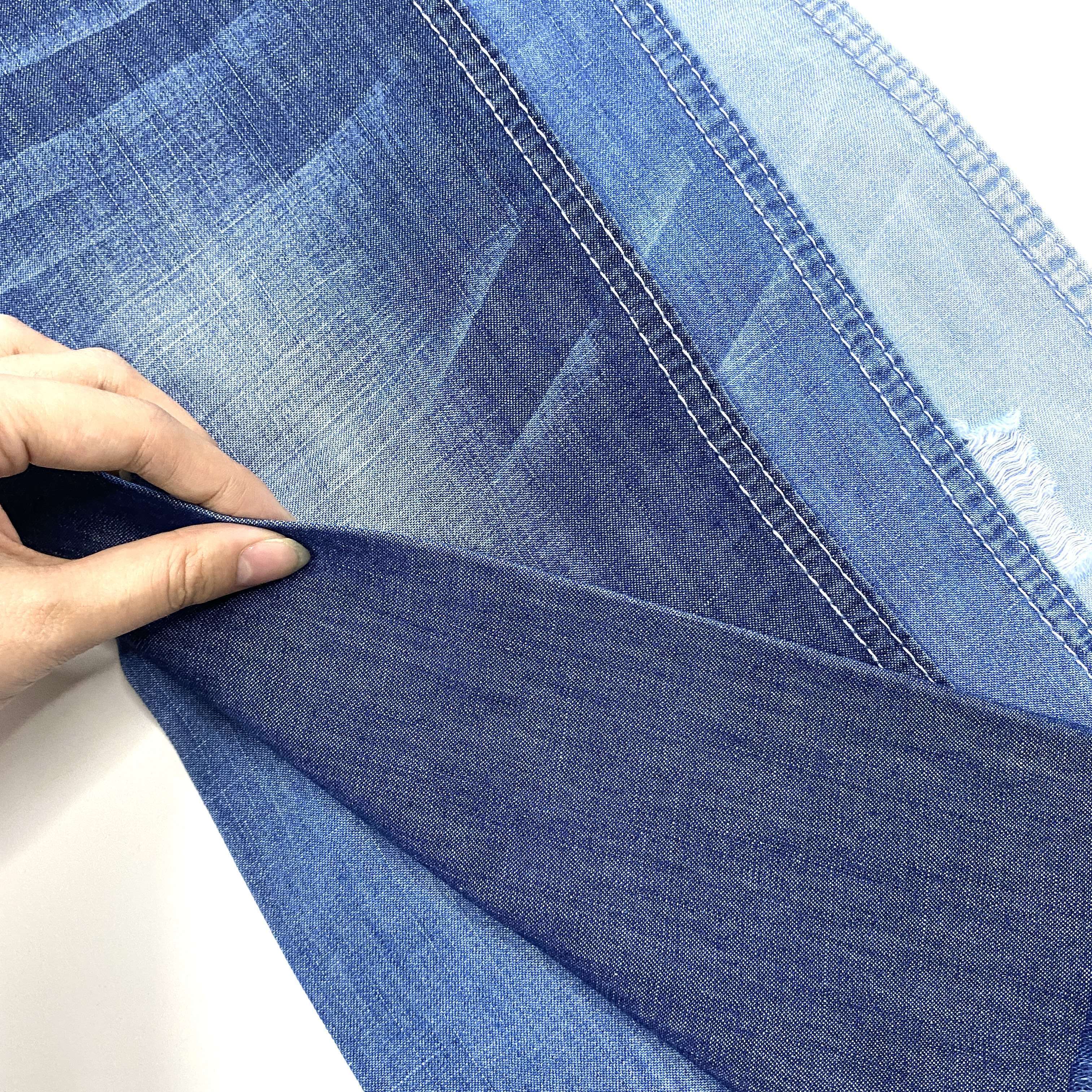 Wholesale Bamboo Yarn Cotton Polyester Viscose Denim Fabric