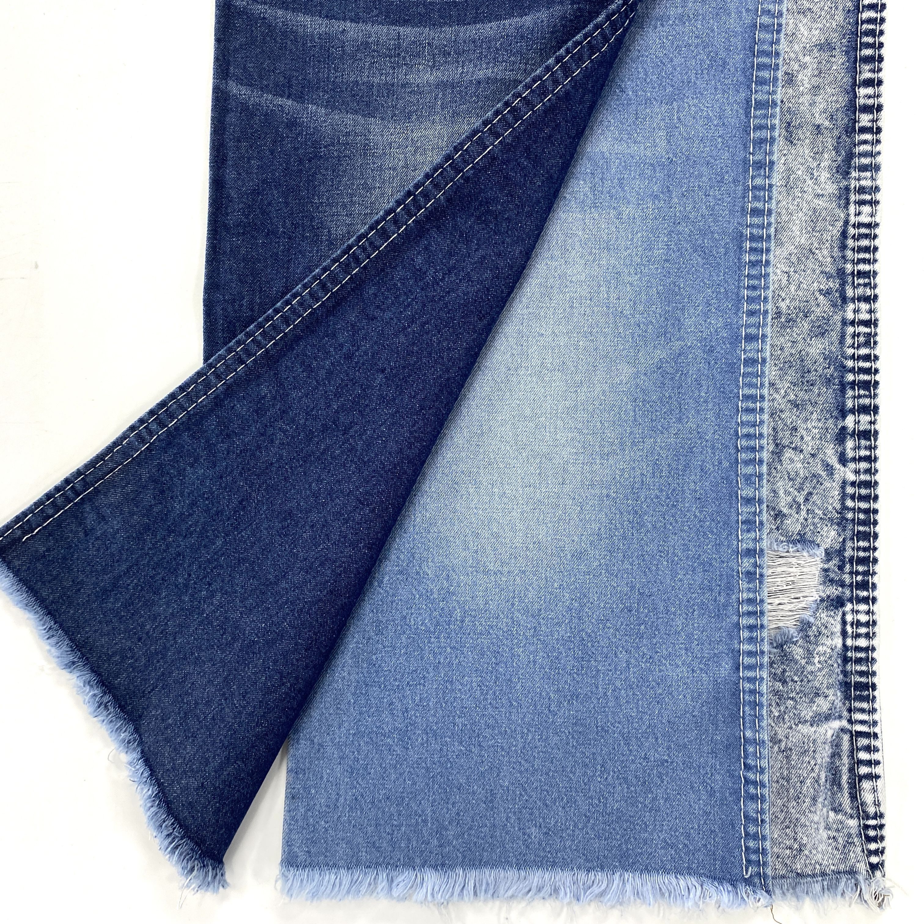 12OE*12OE   plain weave 100% cotton 8oz Bamboo denim Fabric For  Jeans