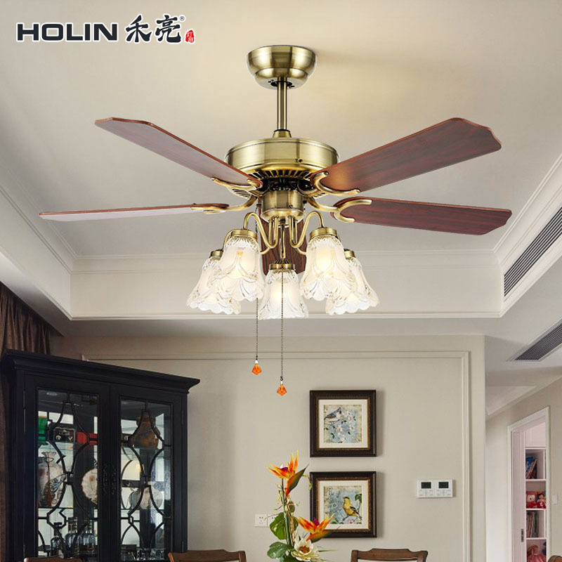 48 inch Metal sheet blades mountain air outdoor decorative ceiling fan with led lights pull chain for home and office use