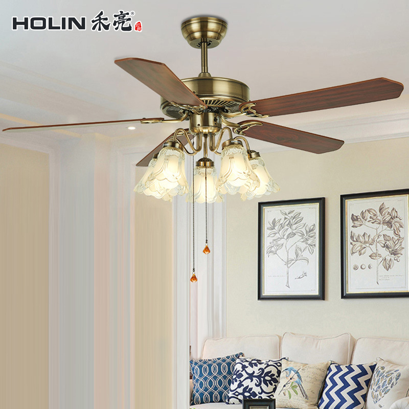 48 inch Metal sheet blades mountain air outdoor decorative ceiling fan with led lights pull chain for home and office use