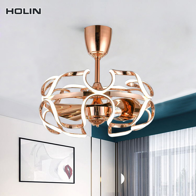 Customization Stand Alone Modern Lamp Fan Remote Control Small Fan Lamp For Bedroom