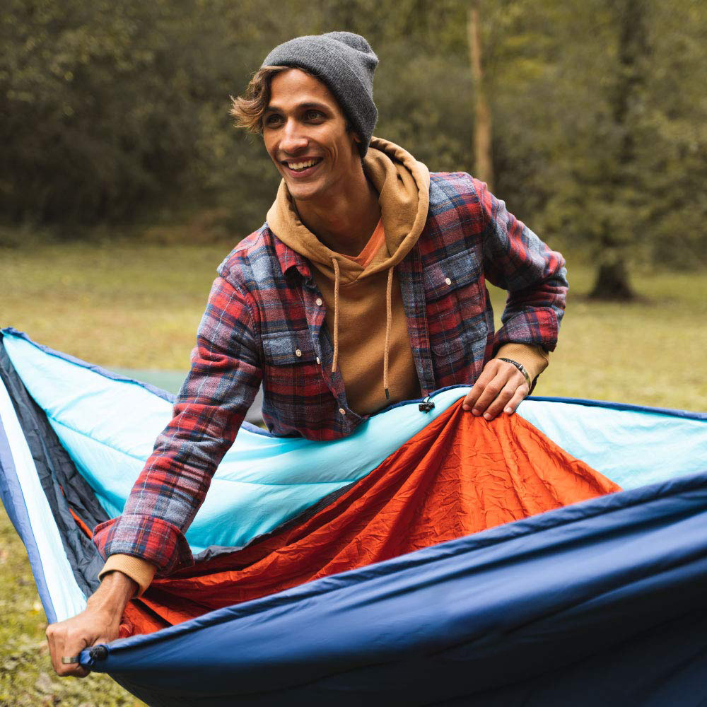 Custom Lightweight Full Season Camping Synthetic Single and Double Hammock Under Quilt Down Hammock Insulation for Winter