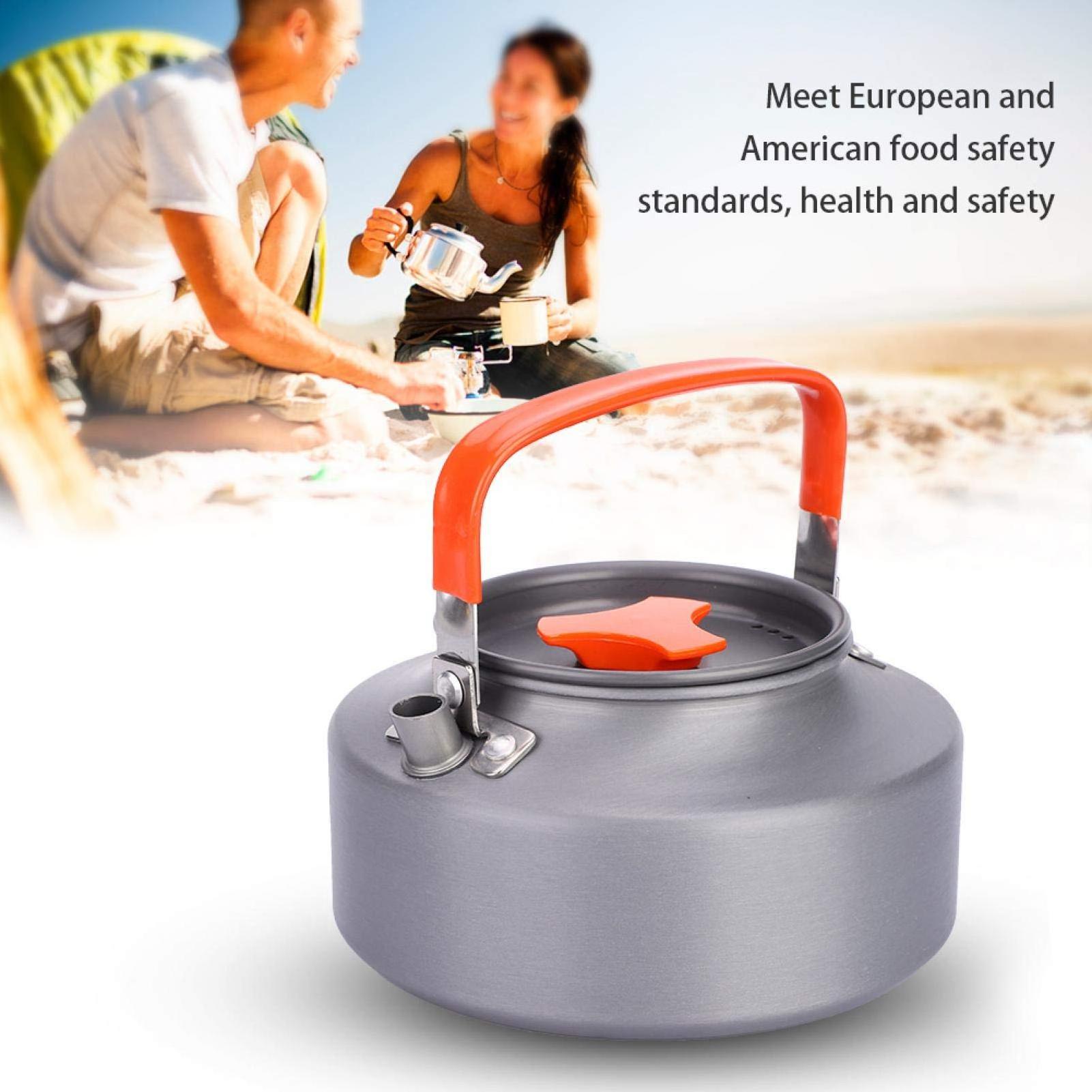 1.1l Aluminum Teapot Coffee Water Pot Cookware Quick Boiling Kettle For Hiking Camping Outdoor Travel