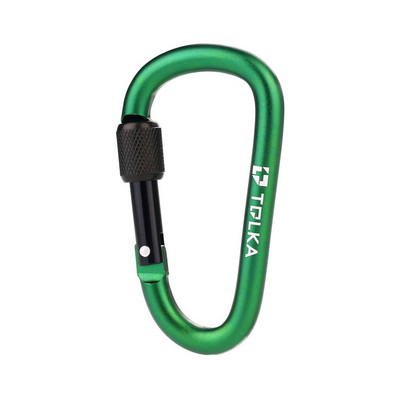 Aluminum alloy screw Locking Spring Clip Hook Outdoor D Shaped Keychain Buckle screwgate carabiner