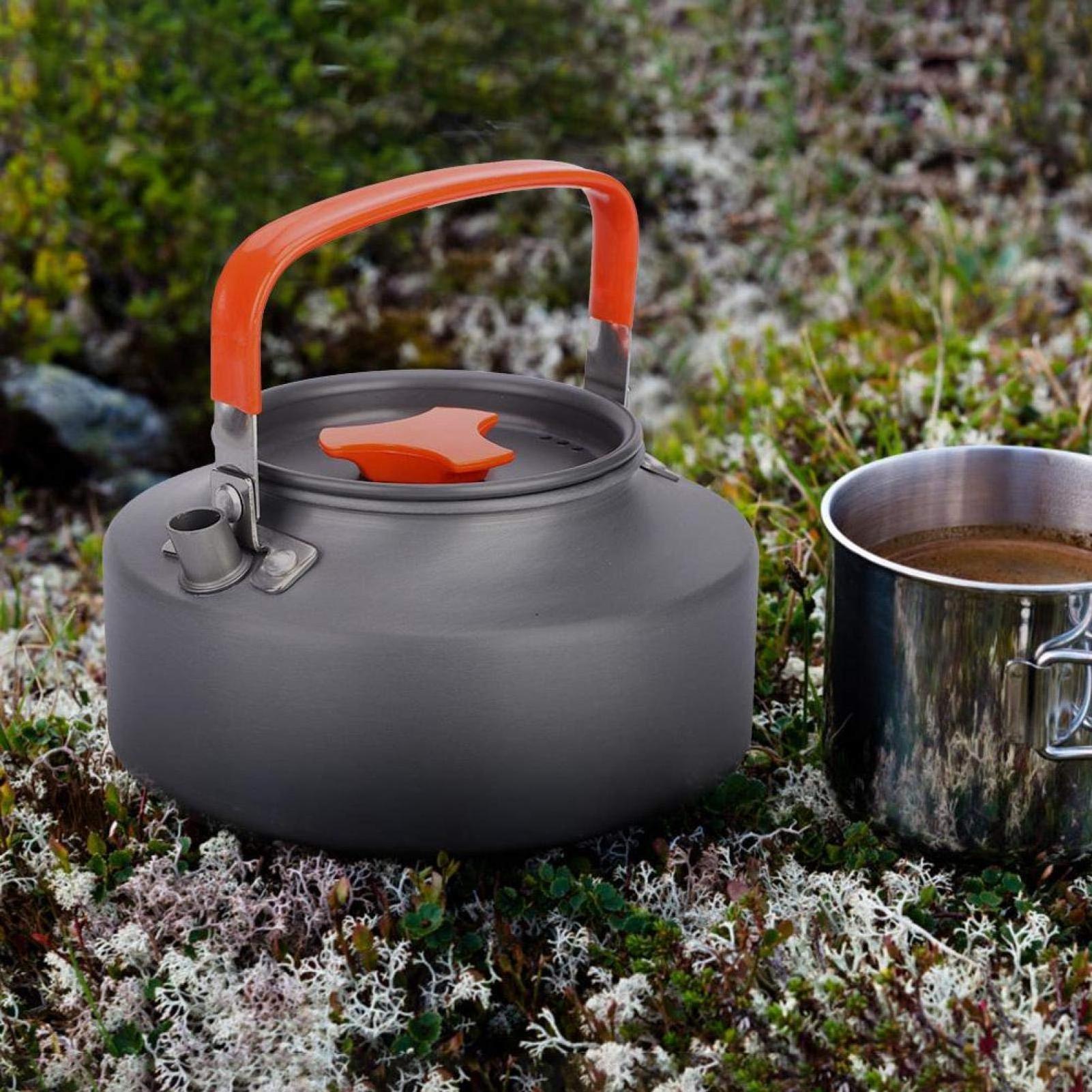 1.1l Aluminum Teapot Coffee Water Pot Cookware Quick Boiling Kettle For Hiking Camping Outdoor Travel