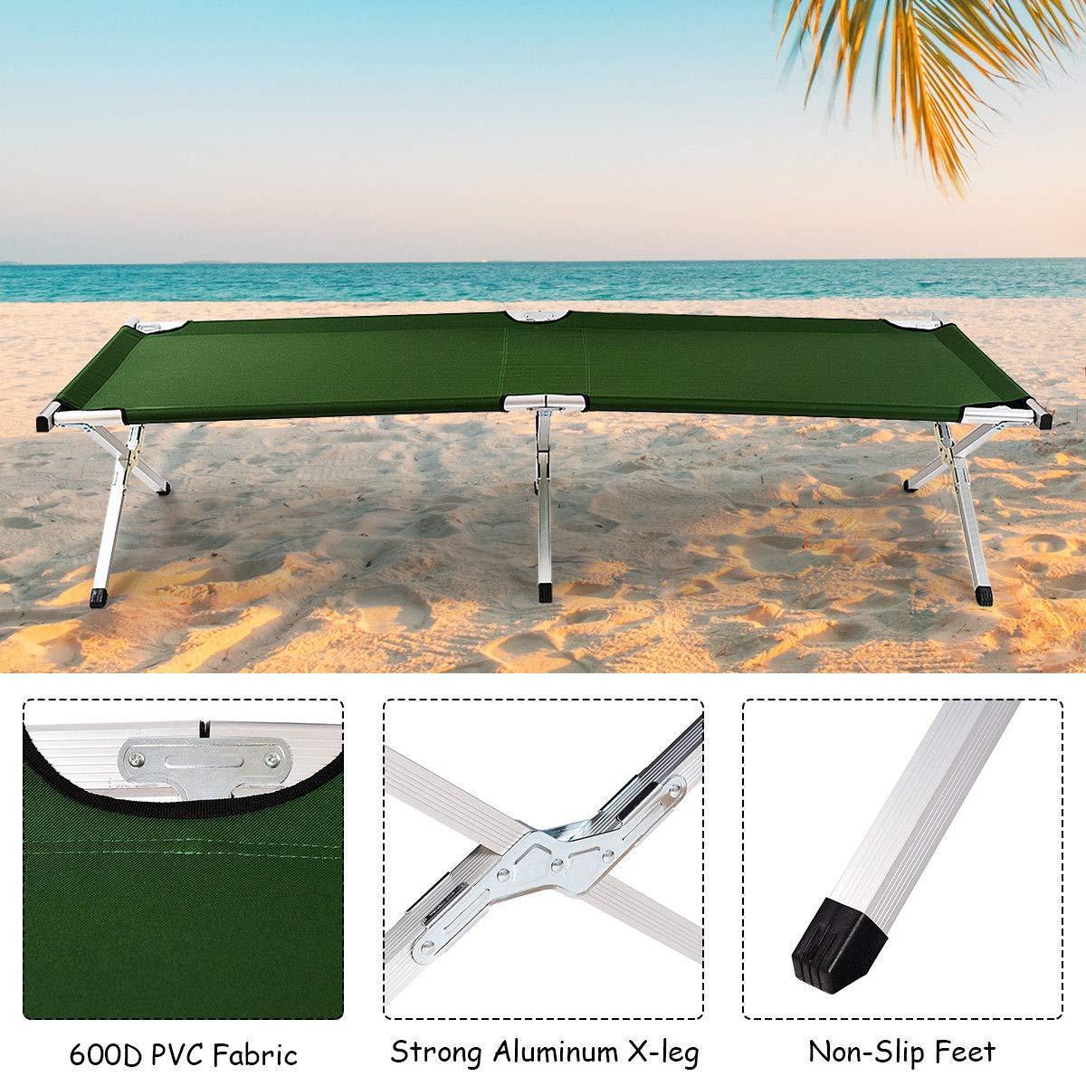 Folding Portable Lightweight Camping Bed Single Cot 600d Carrying Bag Camp Tent Camp Bed