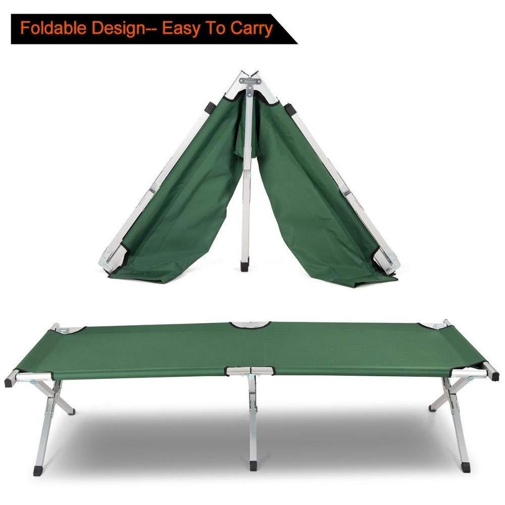 Outdoor Aluminium Folding Adults Customizable Single Camping Beds 600D Double Outdoor Portable Folding Bed