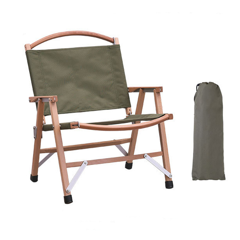 Outdoor Beach Chair Foldable Stackable Portable Camp Kermit Chair Wood Camping Picnic Folding Chairs