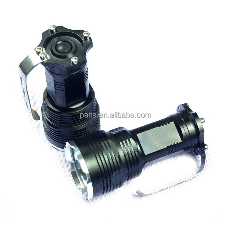 Aluminum 4000 lumens rechargeable led torch, led flashlight torch, powerful led torch light