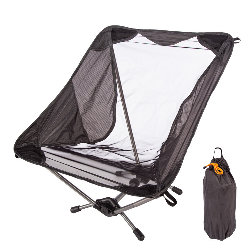 Outdoor Ultralight Comfy Personalized Mesh Aluminium Portable Lightweight Folding Moon Camping Portable Chair with Carry Bag