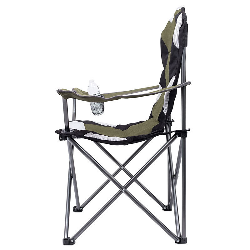 Deluxe Collapsible 600D Oxford Cloth Fabric Folding Lightweight Foldable Beach Fishing Camping Chair Outdoor With Cup Holder