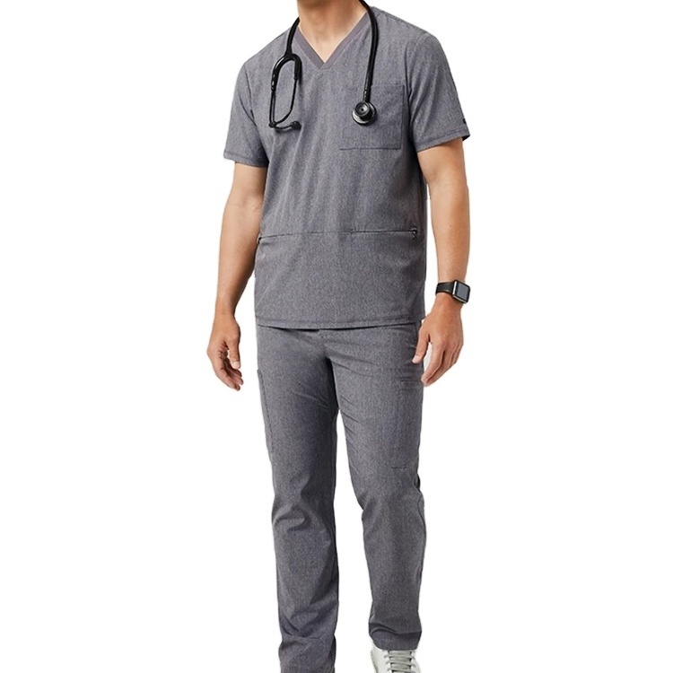 Unisex nurses Scrubs sets Short Sleeve V-neck Medical Workwear Hospital Uniforms