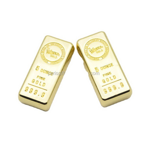 Hot selling 1oz tungsten zinc alloy gold plated bar