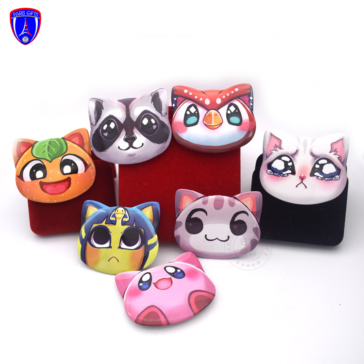 Wholesale High Quality DIY cat head Pin Button Badge Component