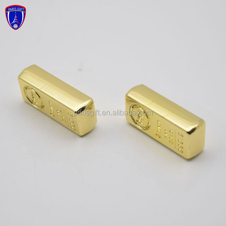 Hot selling 1oz tungsten zinc alloy gold plated bar