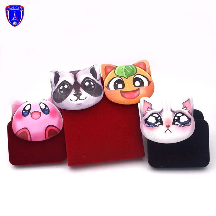 Wholesale High Quality DIY cat head Pin Button Badge Component