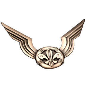 High quality Wings Badge Safety Pin Accessories with Antique Nickel plated