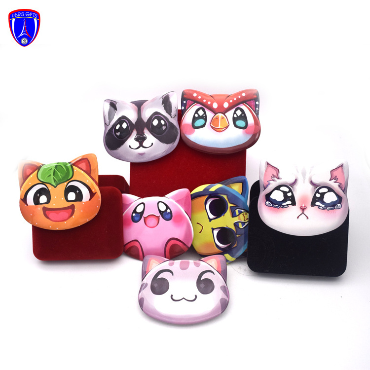 Wholesale High Quality DIY cat head Pin Button Badge Component