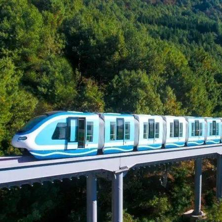 theme amusement park Overhead monorail tourist train