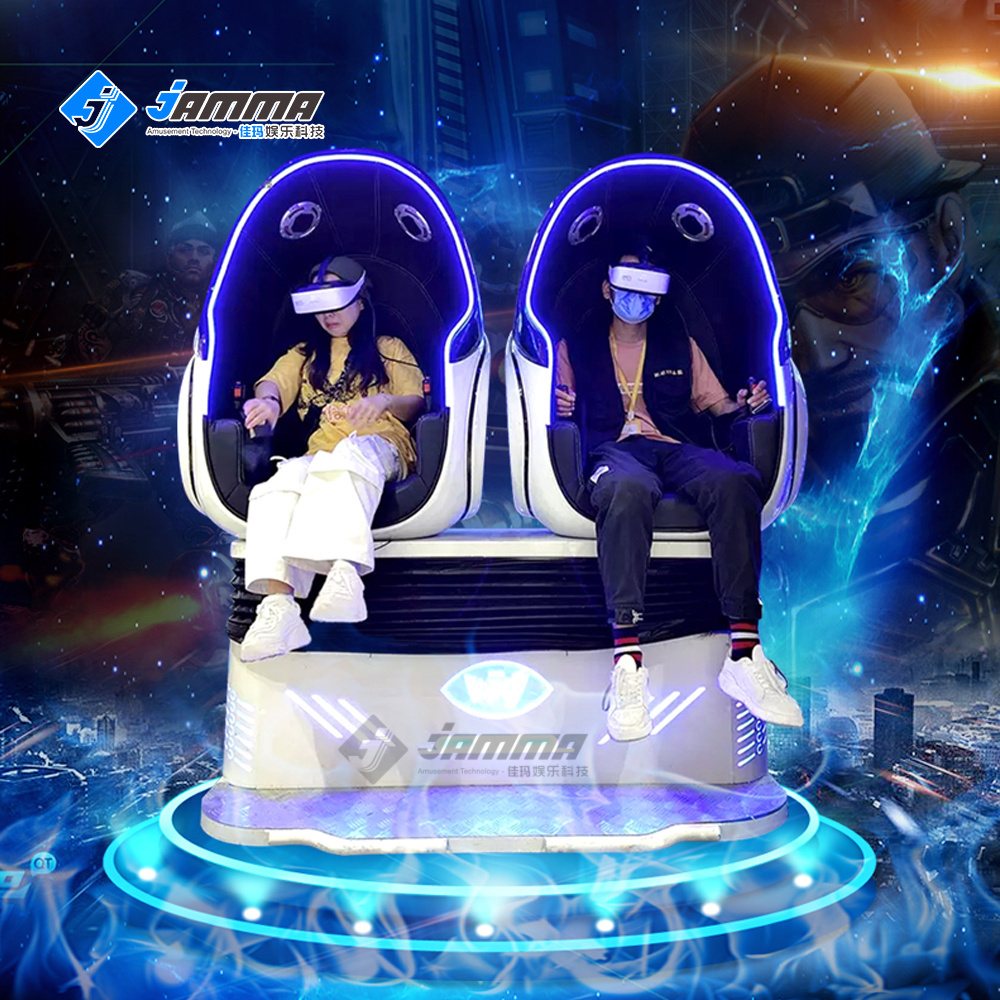 2 seat multiplayer VR egg chair 9d cinema for experience of 360 virtual reality simulation cinema games and rides