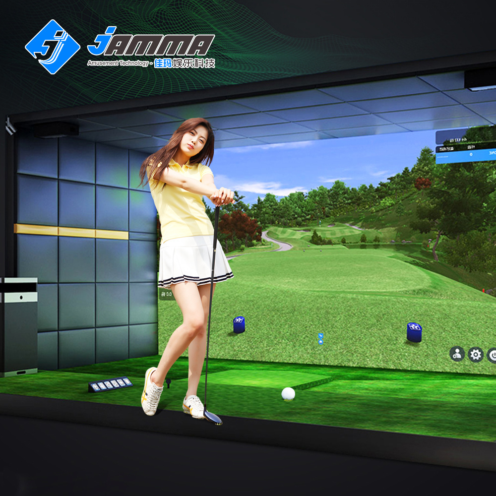 Golf Simulator System Indoor Sport Simulator Golf Training Aids Professional Screen Golf Simulator Whit Golfballs